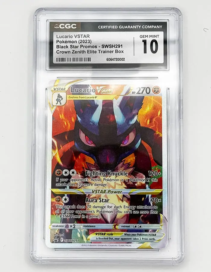 2023_lucario_vstar_291_cgc10_002_01 Pokémon 2023 Lucario VSTAR Full Art Holo CGC 10 - Image 1